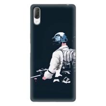 Силиконовый чехол с картинкой "Герой Pubg" на Sony Xperia L3 – В экиперовке