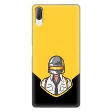 Чехол PUBG для Сони Хпериа Л3 (AlphaPrint) (Пабг в шлеме)