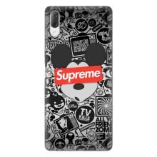 Чехол с Брендами одежды на Хпериа Л3 – Supreme Маус