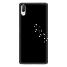 Чохол з картинками на чорному фоні для Sony Xperia L3 – Ноти