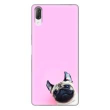 Бампер для Sony Xperia L3 з картинкою "Песики" (Собака на рожевому)