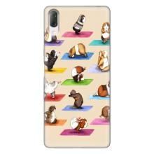 Чохол з Прикольним Принтом на Sony Xperia L3 – Йога свинок