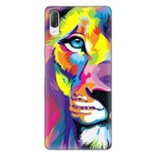 Чехол со Львом для Sony Xperia L3 (VPrint) (Яркий Лев)