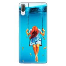 Чехол Стильные девушки на Sony Xperia L3 – Девушка на качели