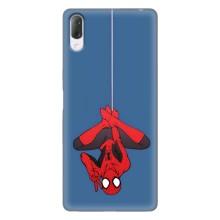 Чехол Супергерой Человека Паука на Sony Xperia L3 – На паутине