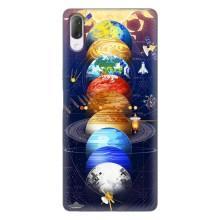 Чехол (ТПУ) с планетами на Sony Xperia L3 – Арт планети