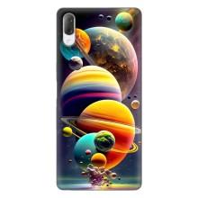 Чехол (ТПУ) с планетами на Sony Xperia L3 – Солнечна система
