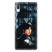 Чехлы Венсдей на Sony Xperia L3 Уэнсдей (AlphaPrint) (Уэнздей кошка)