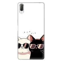 Чехол с рисунком кот на Sony Xperia L3 – Коты в очках