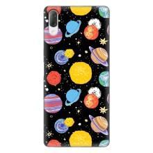 Космические Чехлы для Сони Хпериа Л3 (VPrint) (Рисованные планеты)