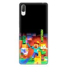 Чехлы для Sony Xperia L3 (Персонажи Майн Крафт) (Герой Майнкрафт)