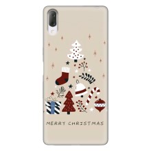 Рождественские Чехлы для Sony Xperia L3 (VPrint) (Merry Christmas)