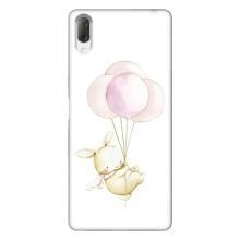 Силіконовий бампер з картинкою звірів для Sony Xperia L3 – Кролик та кульки