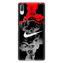 Силиконовый Чехол на Sony Xperia L3 с картинкой Nike (Nike дым)