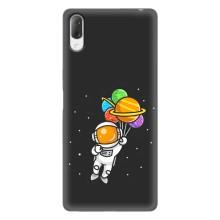 Силіконовый Чохол з принтом "Космонавти" на Sony Xperia L3 – Космонавт з кульками