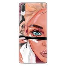 Силіконовый Чохол на Sony Xperia L3 з картинкой Модных девушек (Дівчина та вії)