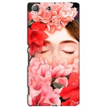 Чехлы (ART) Цветы на Sony Xperia M5, E5603, E5606, E5653, E5633, E5646, E5663 (VPrint) (Глаза в цветах)