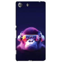 Чехол с Обезьянами Sony Xperia M5, E5603, E5606, E5653, E5633, E5646, E5663 - (AlphaPrint) (Стильная обезьяна)