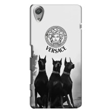 Чехлы VERSACE для Сони Эксперия Икс (PREMIUMPrint) (Доберман Версаче)