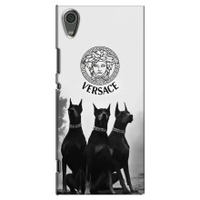 Чехлы VERSACE для Сони Икспериа ХА1 (PREMIUMPrint) – Доберман Версаче