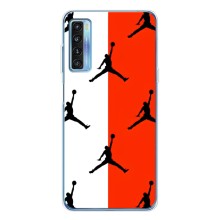 Чехлы для TCL 20L Plus - с картинкой JORDAN (AlphaPrint) (Лого Джордан)