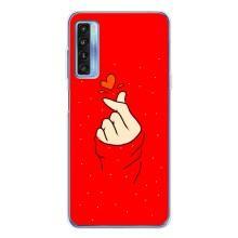 Чохол (Знак сердечка) для TCL 20L Plus – Сердечко на червоному