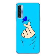 Чохол (Знак сердечка) для TCL 20L Plus – Сердечко на синоьому