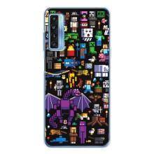Чехол майнкрафт для TCL 20L Plus – Все персонажи