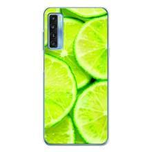 Чехол с изображением  вкусной еды для TCL 20L Plus – Лайм