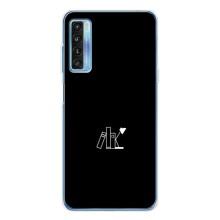 Чехол с картинками на черном фоне для TCL 20L Plus – Книжки