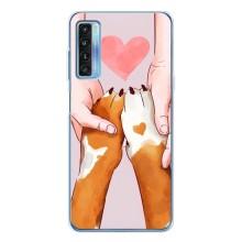 Чехол (ТПУ) Милые собачки для TCL 20L Plus – Любовь к собакам
