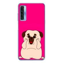 Чехол (ТПУ) Милые собачки для TCL 20L Plus – Веселый Мопсик