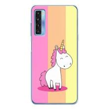 Чехол Unicorn на TCL 20L Plus – Радужный Единорог