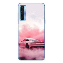 Чехол с авто Порше для TCL 20L Plus – Розовый Порше