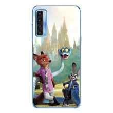 Чехол Зоотрополіс на TCL 20L Plus – Ник Джуди и змея