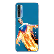 Чехол с принтом Фантастическая четверка для TCL 20L Plus – Человек-Факел