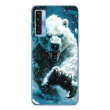 Чохол з картинкою 'Хижаки' для TCL 20L Plus – Ведмідь