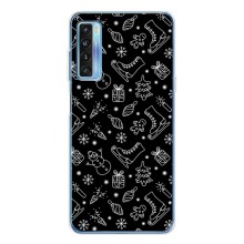 Новогодние, Праздничные Чехлы для TCL 20L Plus - 2024 год (Новогодний фон)