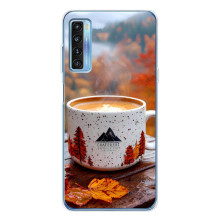 Чохол з унікальним дизайном 'Осінь з кавою' для TCL 20L Plus – Кава на природі