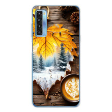 Чохол з унікальним дизайном 'Осінь з кавою' для TCL 20L Plus – Осінньо-зимове кава