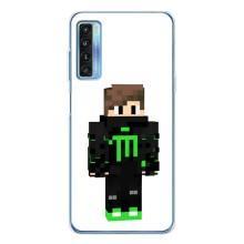 Чехлы для TCL 20L Plus (Персонажи Майн Крафт) – Зеленый мальчик