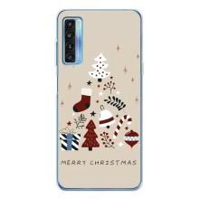 Рождественские Чехлы для TCL 20L Plus (VPrint) (Merry Christmas)