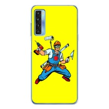 Силиконовый бампер (Работники) на TCL 20L Plus (Строитель)