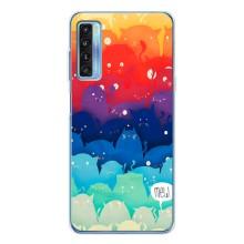 Силиконовый чехол с котиком для TCL 20L Plus (Mew)