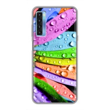 Чехлы (ART) Цветы на TCL 20L (VPrint) (Семицветик)
