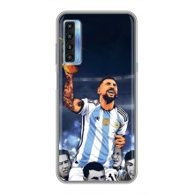 Чехлы для TCL 20L (Leo чемпион) (AlphaPrint) (Месси с кубком)