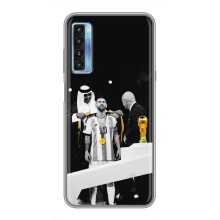Чехлы для TCL 20L (Leo чемпион) (AlphaPrint) (Месси в накидке)