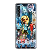 Чехлы Месси для TCL 20L (AlphaPrint) (Аргентина Месси)