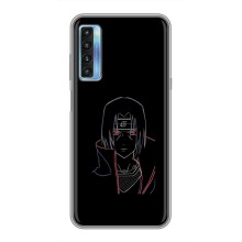 Чехлы на тему: Итачи Учиха для TCL 20L (AlphaPrint) (силуэт Итачи)