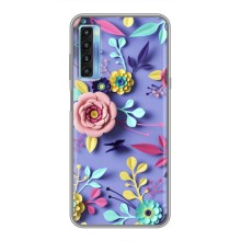 Чехлы с Цветами для TCL 20L (VPrint) (Цветочный дизайн)